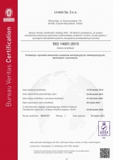 Certyfikat ISO 14001:2015 dla Lindab