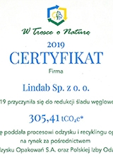 Certyfikat "W trosce o Naturę"