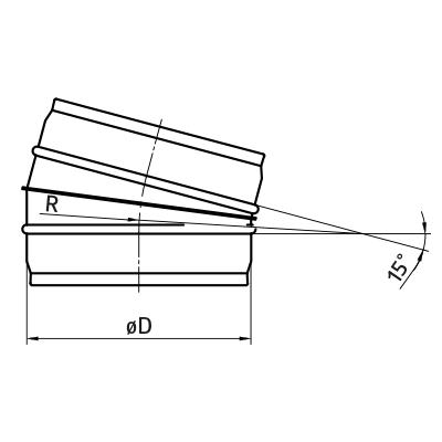 Kolana wentylacyjne > Kolano segmentowe 15° BF(E)/BFL