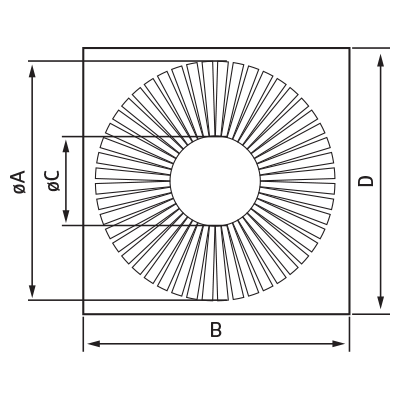 Direct Vent > Anemostat kasetonowy wirowy SW