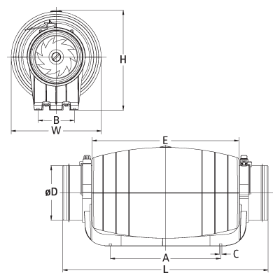 Direct Vent CFD > Wentylator kanałowy CFD Silent