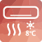 Ogrzewanie 8°C Ogrzewanie 8°C
